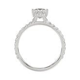 14K WHITE GOLD 1 3/4CT ROUND/PRINCESS DIAMOND LADIES BRIDAL SET (CENTER STONE PRINCESS DIAMOND 1CT)